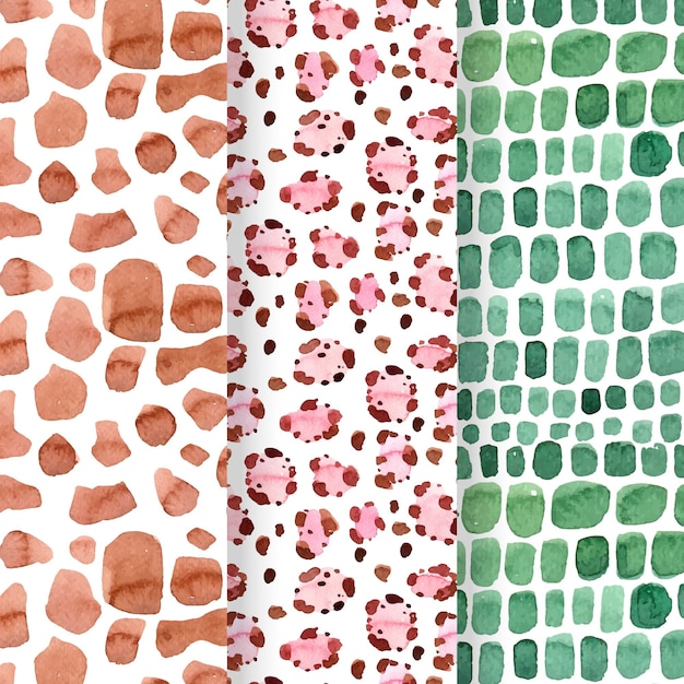 Watercolor animal print pattern