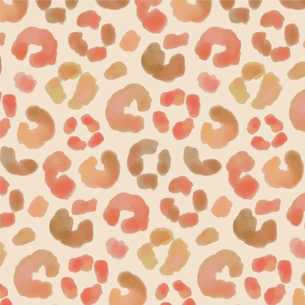 Free vector watercolor animal print pattern