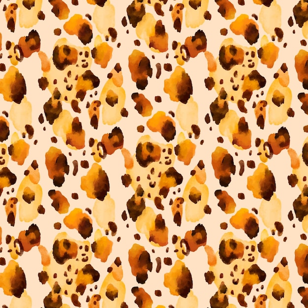 Free vector watercolor animal print pattern