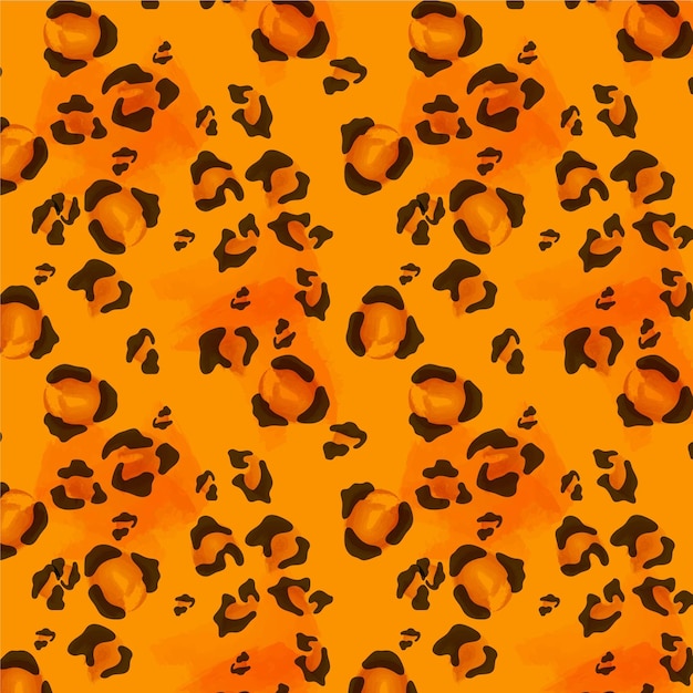 Free vector watercolor animal print pattern