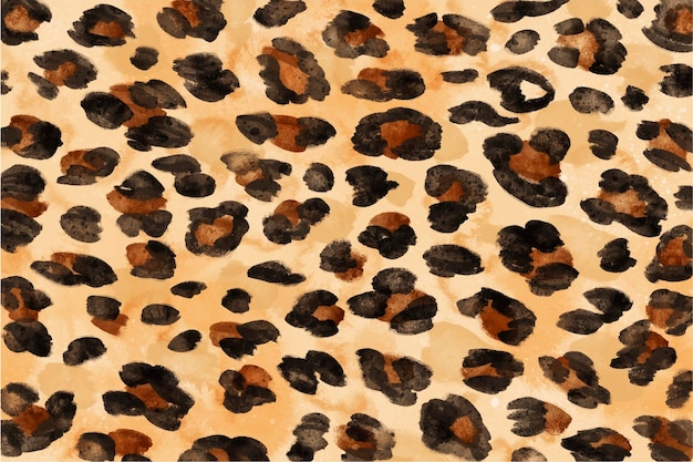 Free vector watercolor animal print pattern