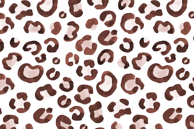 Free Vector watercolor animal print seamless pattern