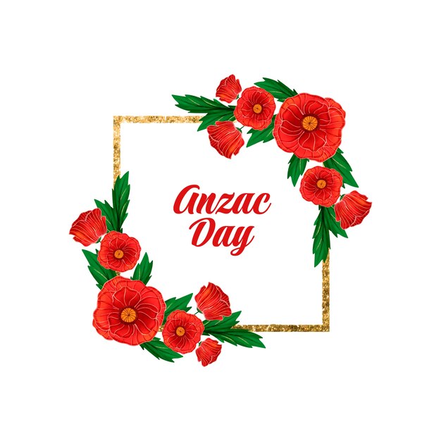 Watercolor anzac day illustration