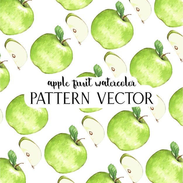 Free vector watercolor apples pattern