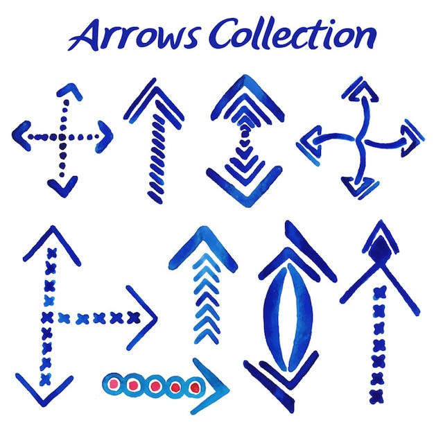 Watercolor arrows collection