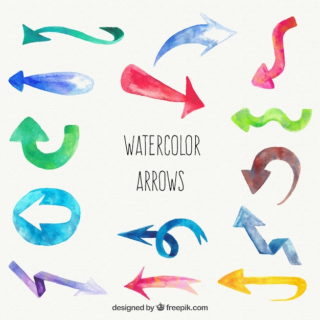 Free vector watercolor arrows