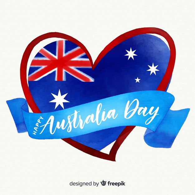 Watercolor australia day background