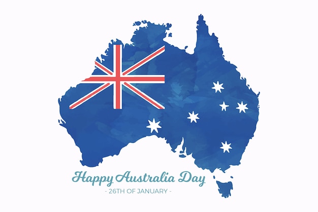 Watercolor australia day