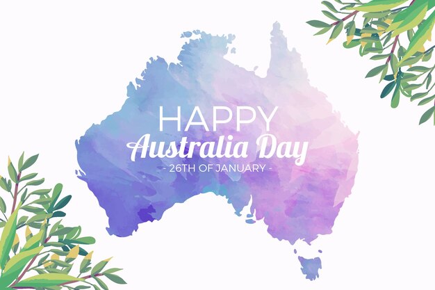 Watercolor australia day