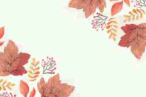 Free vector watercolor autumn background