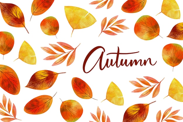 Watercolor autumn background