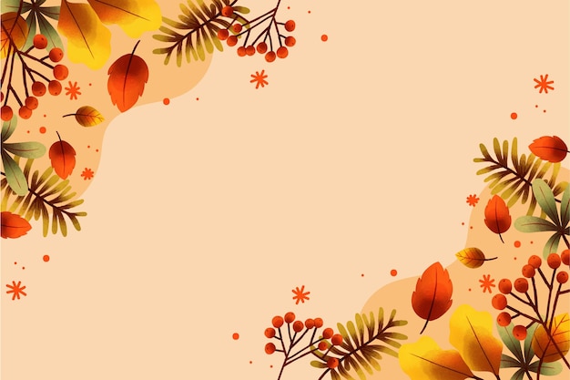 Free vector watercolor autumn background