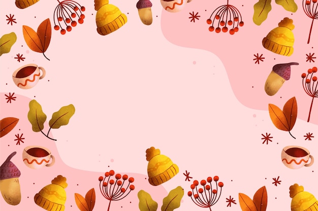 Free vector watercolor autumn background