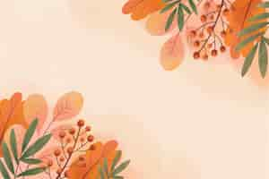 Free vector watercolor autumn background