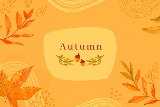 Watercolor autumn background