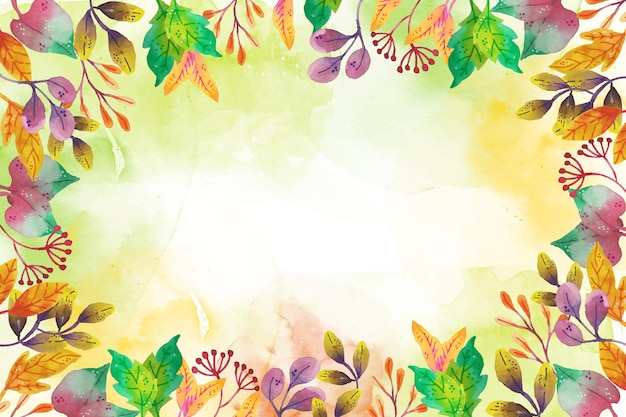 Free vector watercolor autumn background