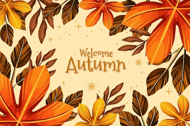 Free vector watercolor autumn background