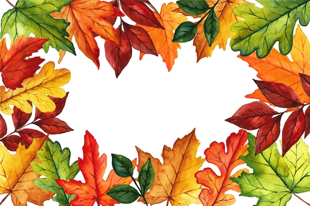 Free vector watercolor autumn background