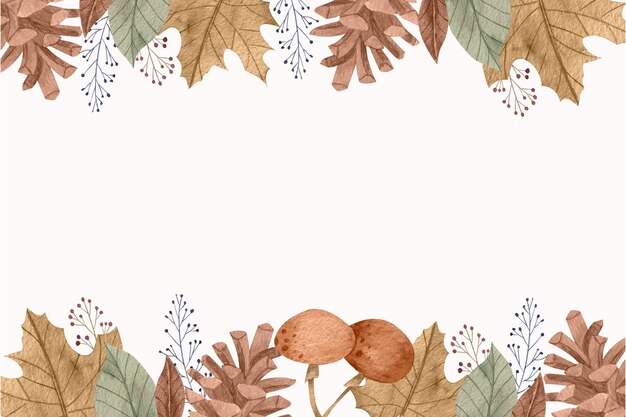 Watercolor autumn background