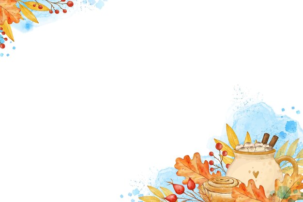 Watercolor autumn celebration background