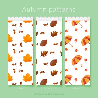 Disegni di elementi di autunno dell'acquerello