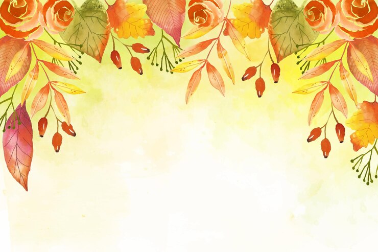 मुफ़्त वेक्टर watercolor autumn leaves wallpaper