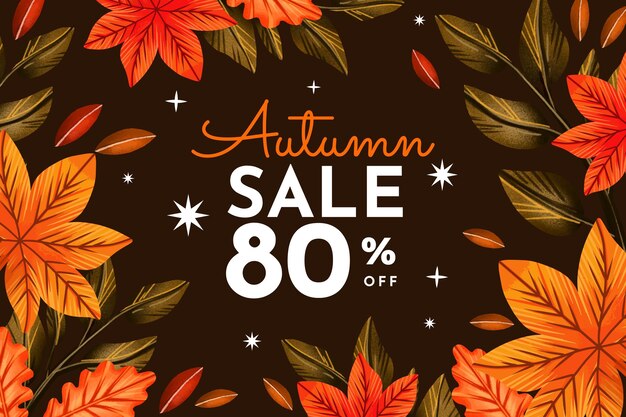 Watercolor autumn sale background