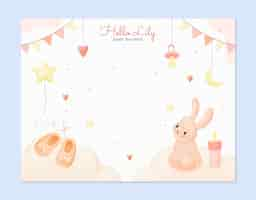 Free vector watercolor baby shower photocall