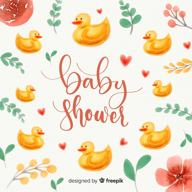 Watercolor baby shower template