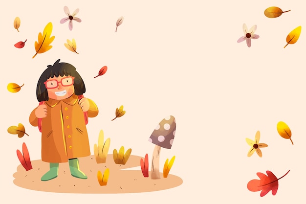 Free Vector watercolor background for autumn