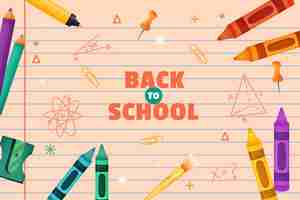 Free vector watercolor background for back to school season