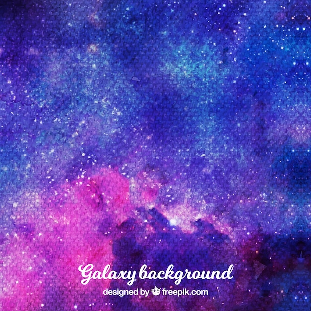 Free vector watercolor background in blue and purple tones