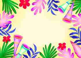 Free vector watercolor background for brazilian carnival