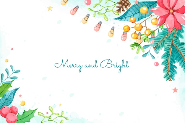 Free vector watercolor background for christmas season celebration