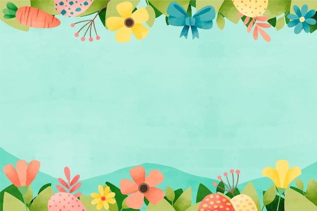 Free vector watercolor background for easter celebration