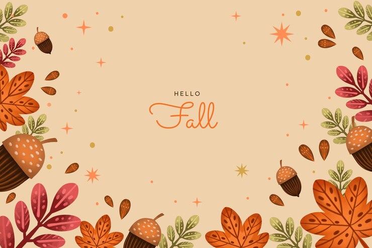 Free Vector watercolor background for fall season