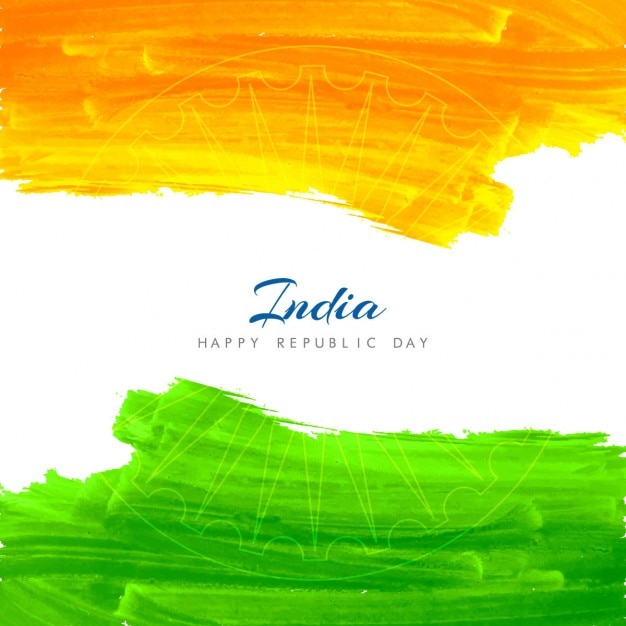 Free Vector | Watercolor background of indian flag