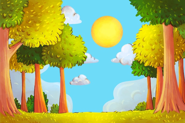 Watercolor background for international forest day celebration