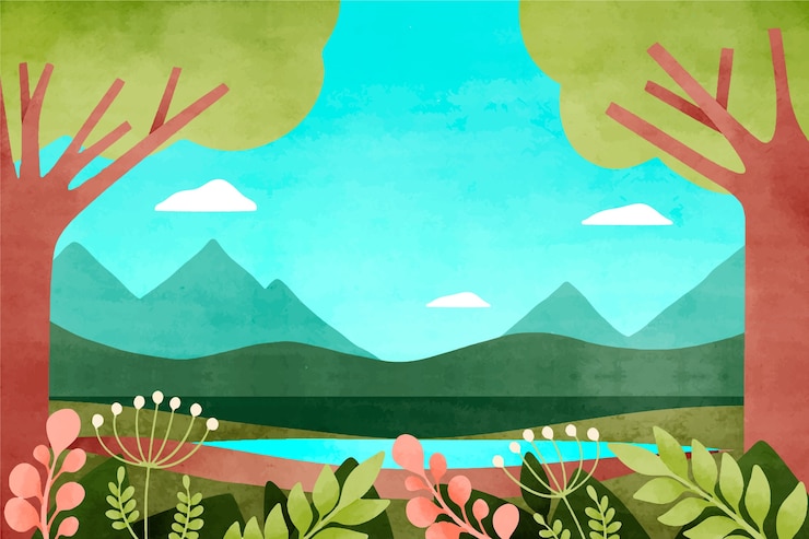 無料Vector 国際森林デー祝賀のための水彩の背景