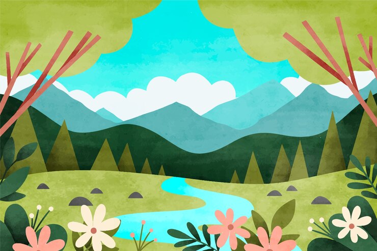 無料Vector 国際森林デー祝賀のための水彩の背景