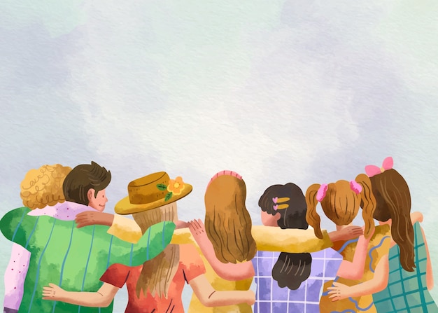 Free vector watercolor background for international friendship day celebration