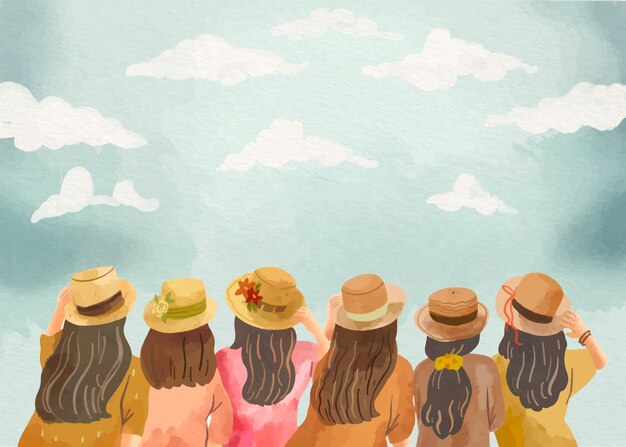 watercolor background for international friendship day celebration