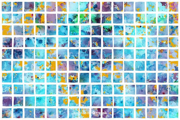 Free vector watercolor background in mosaic style