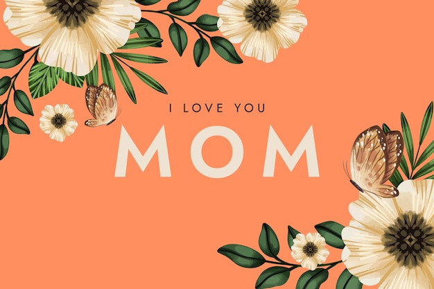 Free vector watercolor background for mother's day celebration