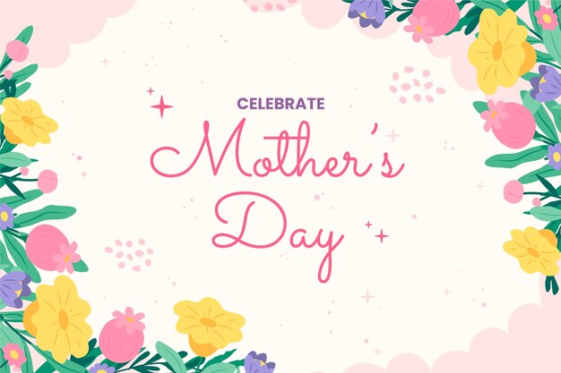 Watercolor background for mother's day celebration