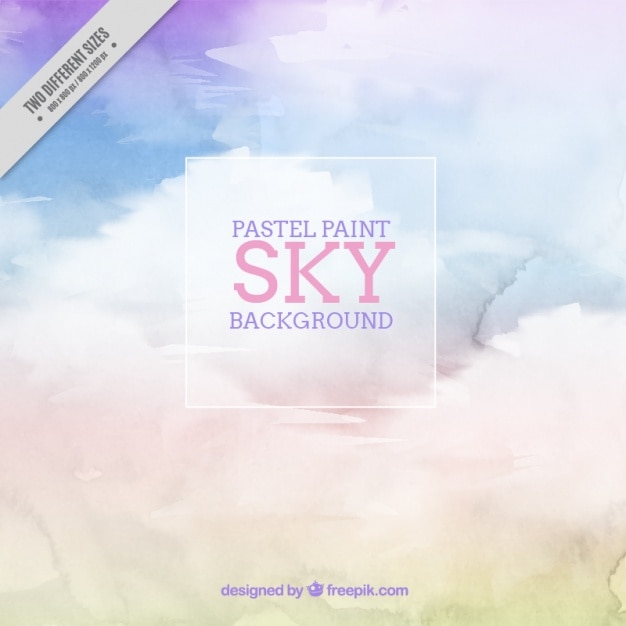 Watercolor background of sky in pastel colors