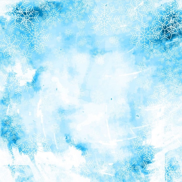 Watercolor background of snowflakes