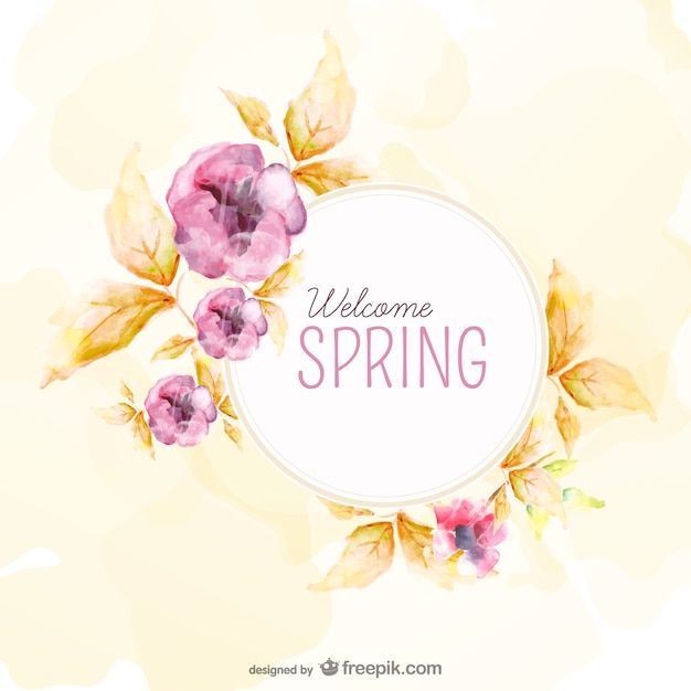 Watercolor background for spring