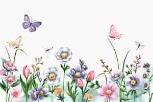 Free vector watercolor background for springtime season