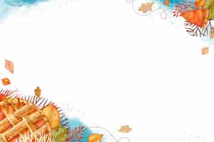 Free vector watercolor background for thanksgiving celebration